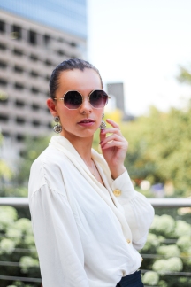 Statement Earrings and Sunglasses