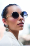 Geometric Sunglasses & Statement Earrings